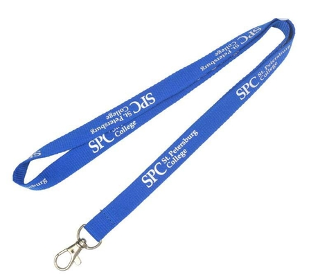 China Professional Silk Screen Imprint Polyester Lanyards Customized Color supplier