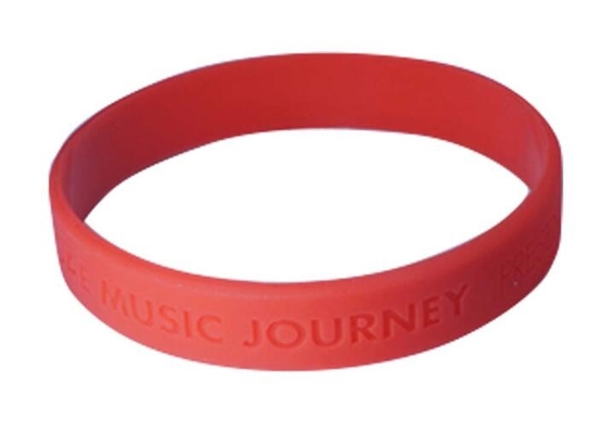 China Promotional Wristband Custom Silicone Bracelets No - Ink Filled Nickel Free supplier