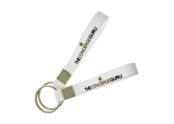 China White Soft PVC Keychains Customized Size Colorful Design Hog Toughness supplier