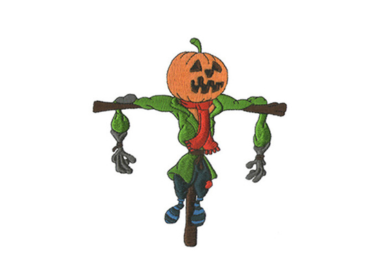 China Twill Custom Halloween Stickers , Pumpkin Scarecrow Iron On Patches Embroidered Patch supplier