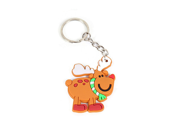 China Rubber Soft PVC Keychains Custom Create 3D Embossed Christmas Gifts supplier