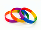 Segmented Sports Silicone Wristbands Debossed In Fill Colors For Women Men supplier