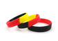 Segmented Sports Silicone Wristbands Debossed In Fill Colors For Women Men supplier