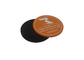 Anti - Slip Soft PVC Coasters Scratch Resistant 2D 3D Effect Black Or Orange Color supplier