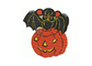 Twill Custom Halloween Stickers , Pumpkin Scarecrow Iron On Patches Embroidered Patch supplier