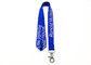 Custom 460mm Length Imprinted Nylon Lanyards Turquoise Color With Thumb Trigger supplier